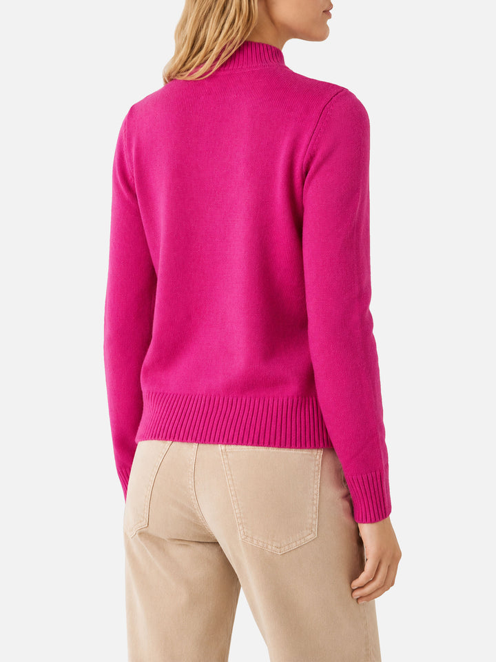 Fuchsia Peak Pullover mit Cortina-Print 
