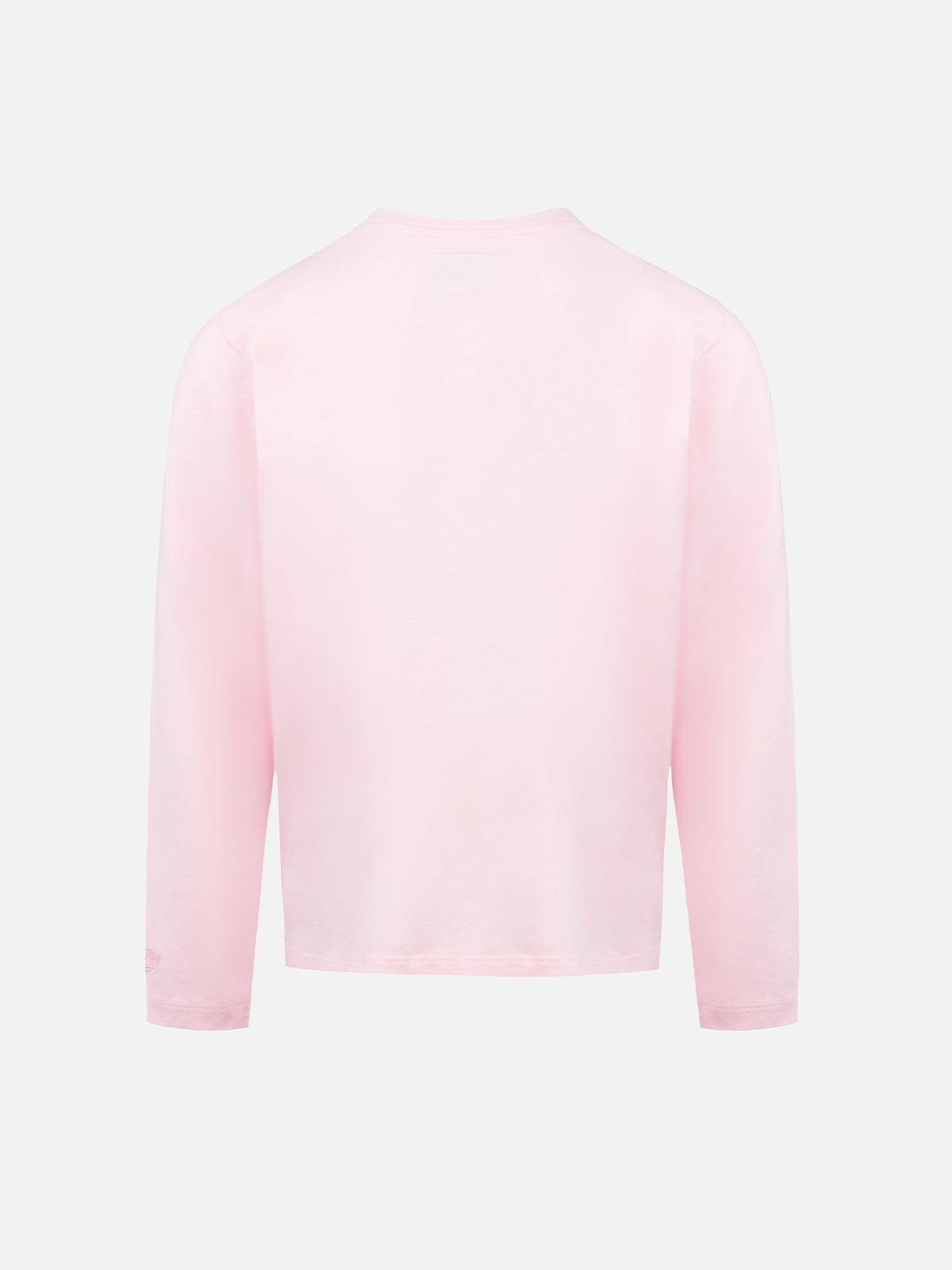 Girl pink long-sleeve t-shirt Penny with I'm a star embroidery - MC2 Saint Barth