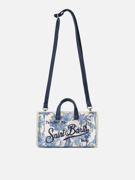 Sac en toile Micro Phone avec imprimé toile de Jouy et logo contrasté 