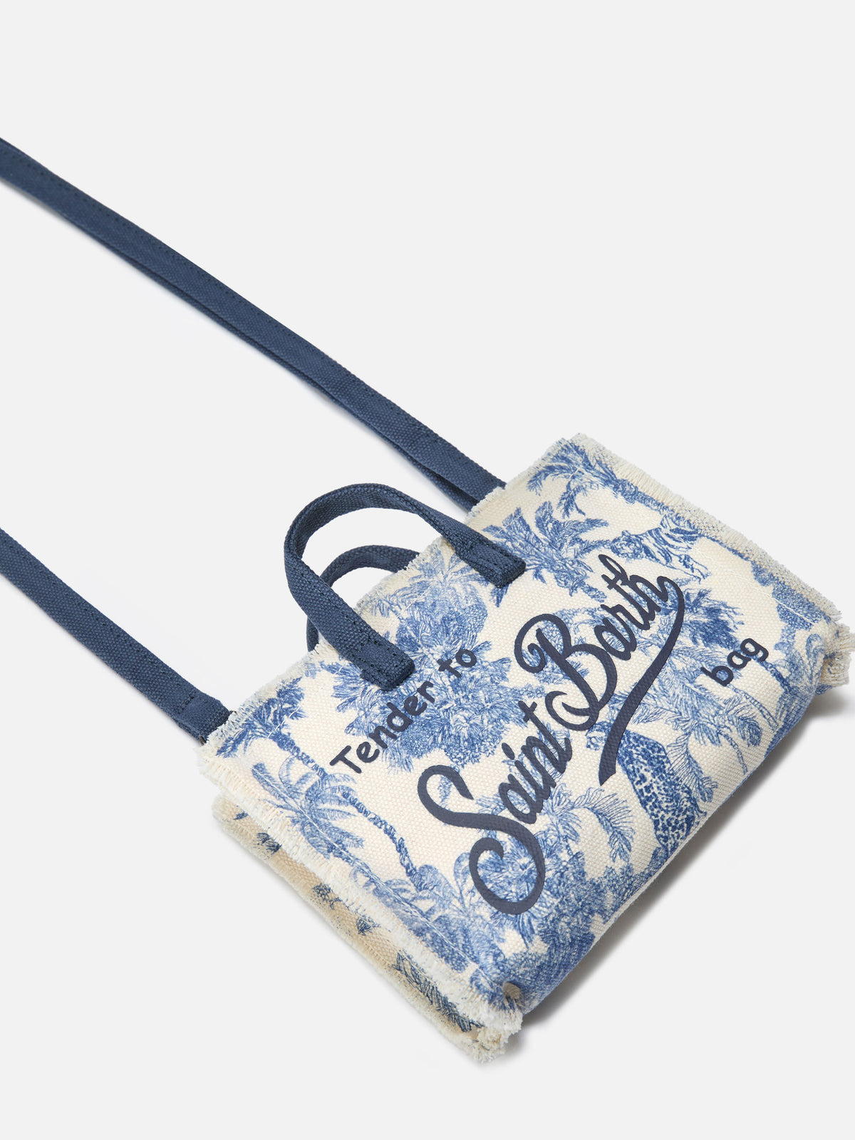 Sac en toile Micro Phone avec imprimé toile de Jouy et logo contrasté 
