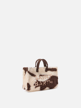 Mini borsa porta telefono Phone Bag Teddy in sherpa muccato