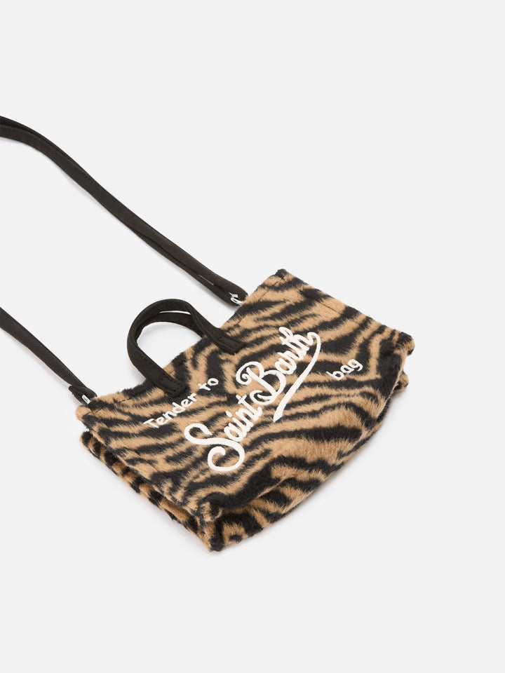 Phone Bag en feutre avec imprimé zèbre 