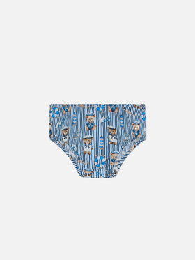 Pimmy baby bloomer with sailor teddy print