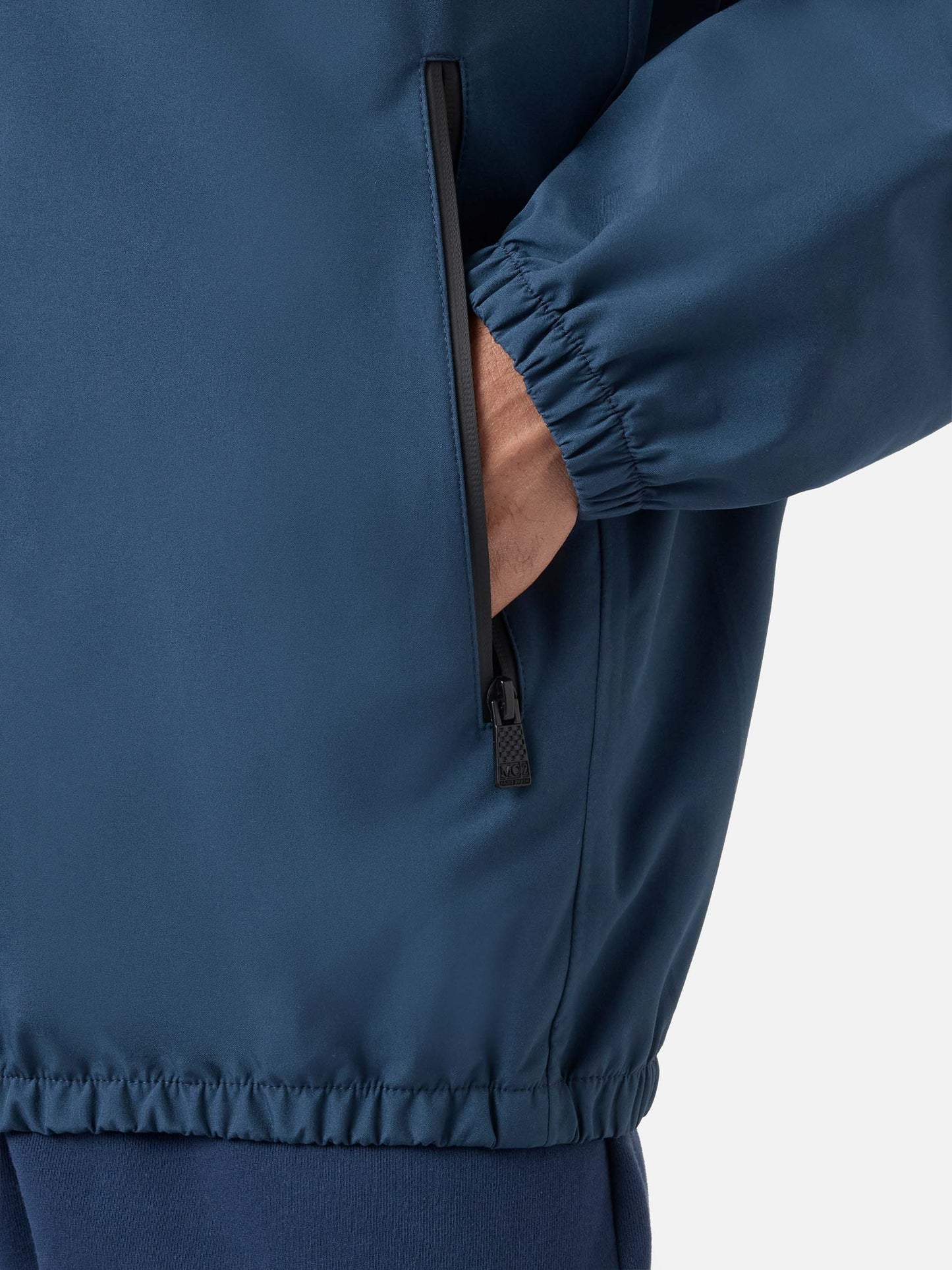 Giacca Pilot blu navy in tessuto tecnico con stampa Cigarette | Special Edition