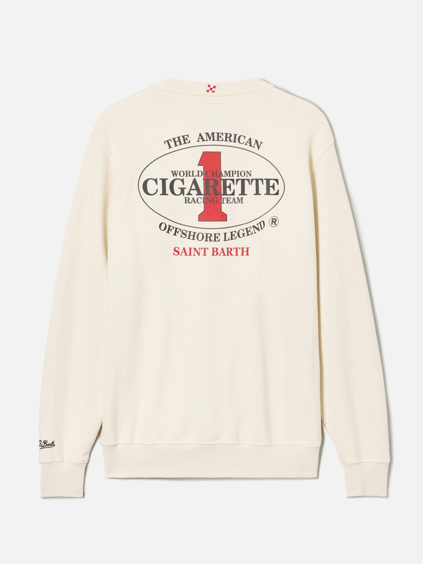 Cream Ponza crewneck sweatshirt with Cigarette print | Special Edition