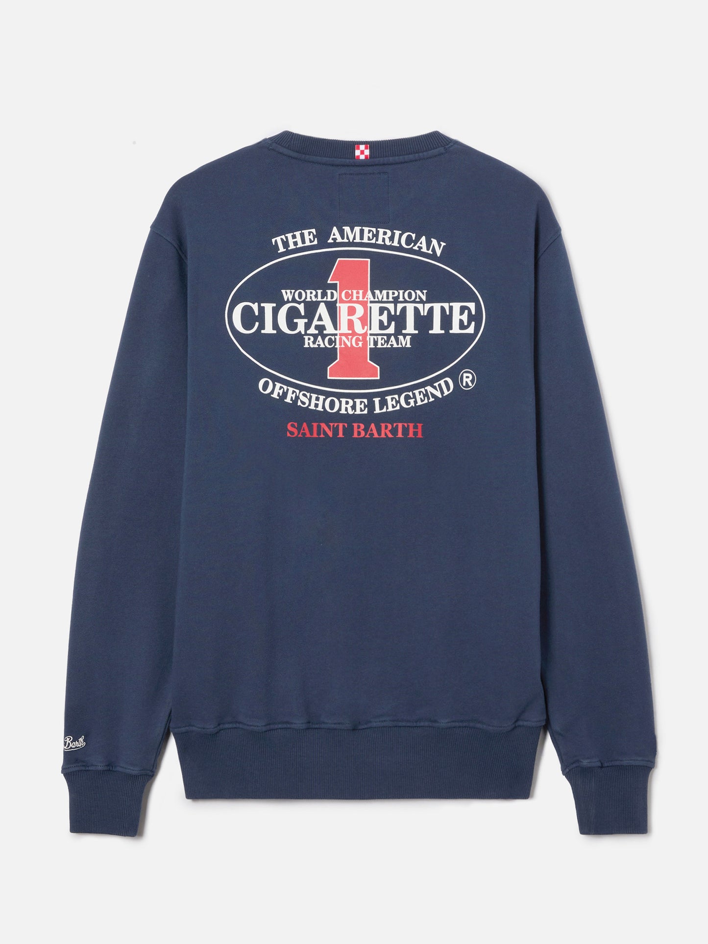Navy blue Ponza crewneck sweatshirt with Cigarette print | Special Edition