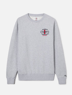 Graues Ponza Sweatshirt mit Rundhalsausschnitt mit Cigarette-Print | Special Edition 