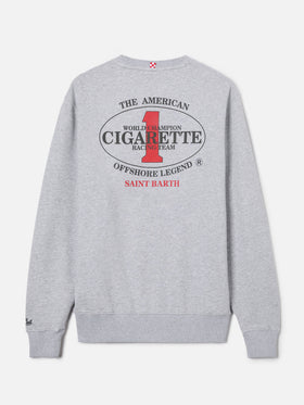 Graues Ponza Sweatshirt mit Rundhalsausschnitt mit Cigarette-Print | Special Edition 