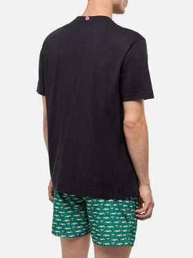 Classic fit cotton jersey t-shirt Portofino with Mi piacciono le… embroidery - MC2 Saint Barth