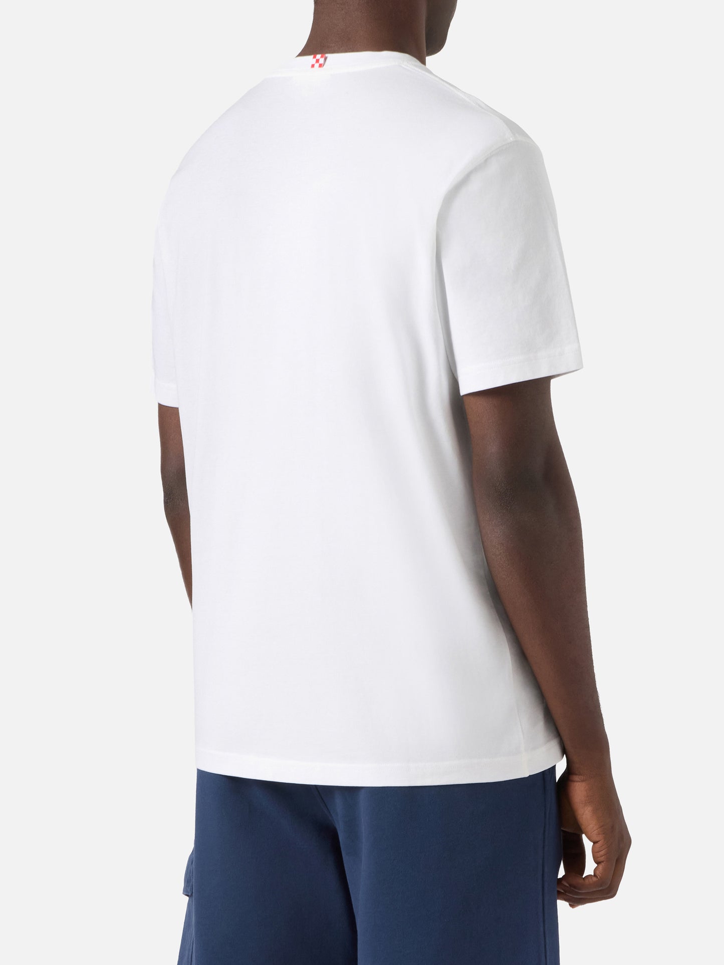 T-shirt Portofino bianca con ricamo I Work For The Big 4