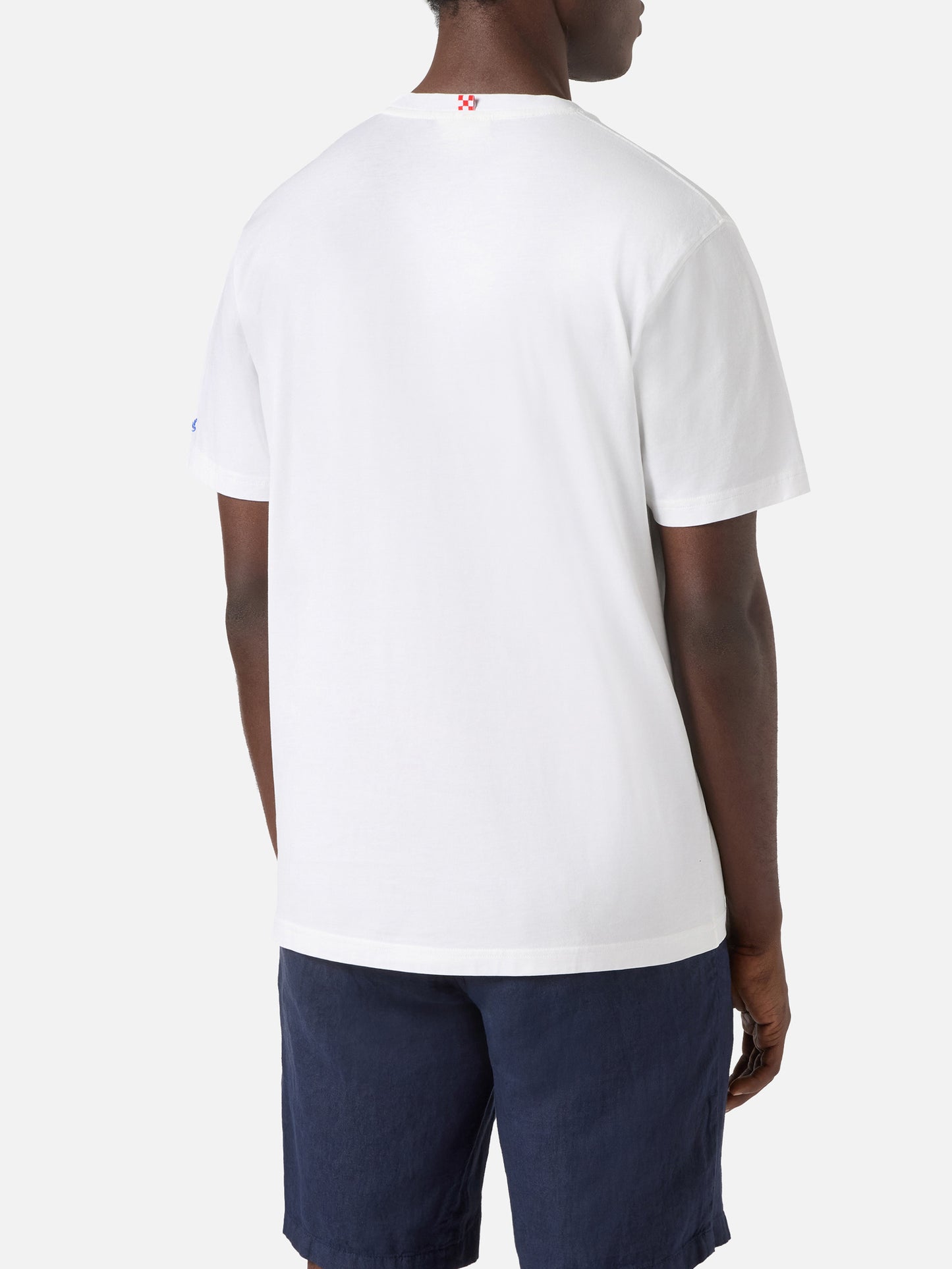 T-shirt Portofino bianca con ricamo Rum E Cola