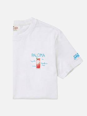 Camiseta Portofino blanca con bordado Paloma 