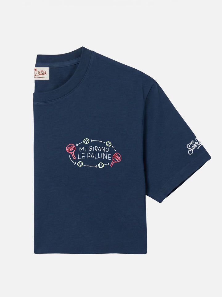 T-shirt Portofino avec broderie Mi girano le palline | Édition spéciale 