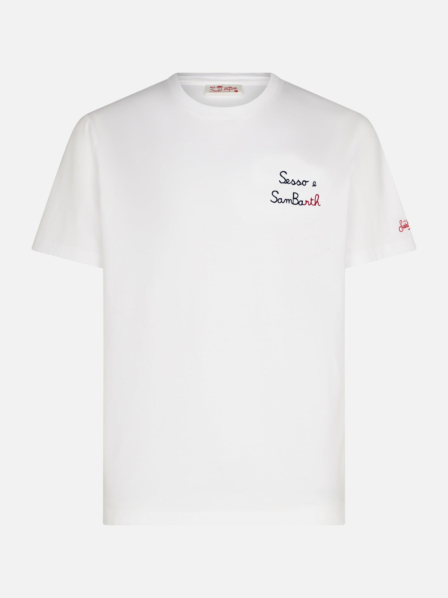 Classic fit cotton jersey t-shirt Portofino with Sesso e Sambarth embroidery - MC2 Saint Barth