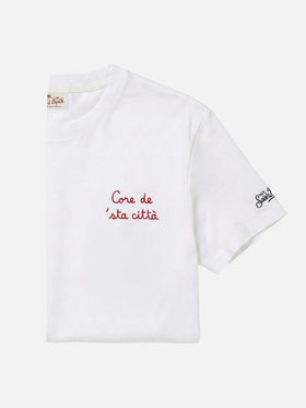 T-shirt Portofino in jersey di cotone classic fit con ricamo Core de 'sta città | AS ROMA SPECIAL EDITION