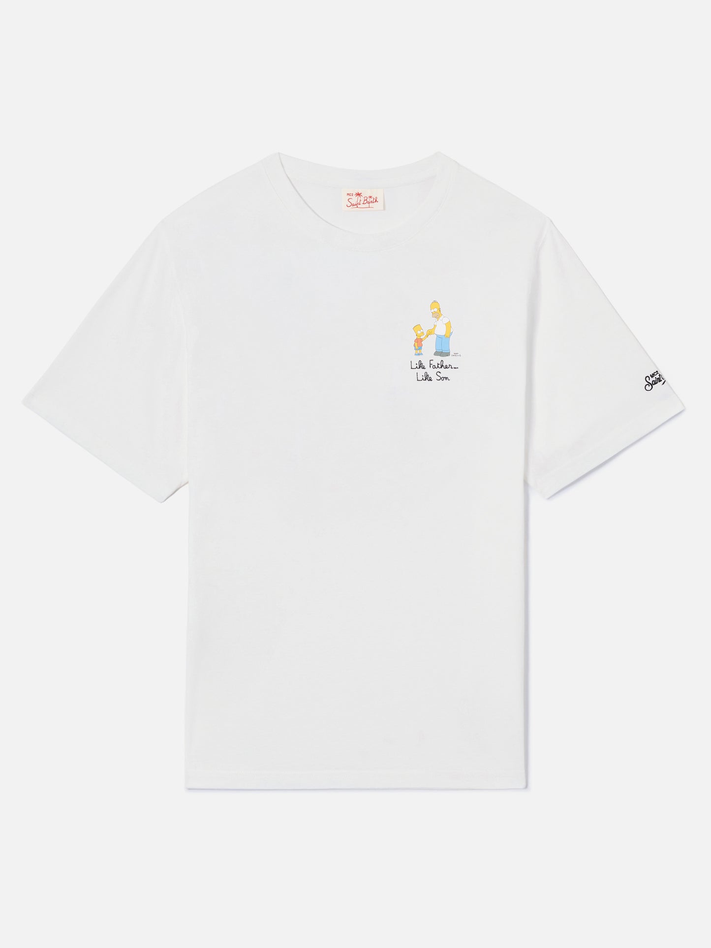 T-shirt Portofino bianca con ricamo Like Father Like Son | Special Edition