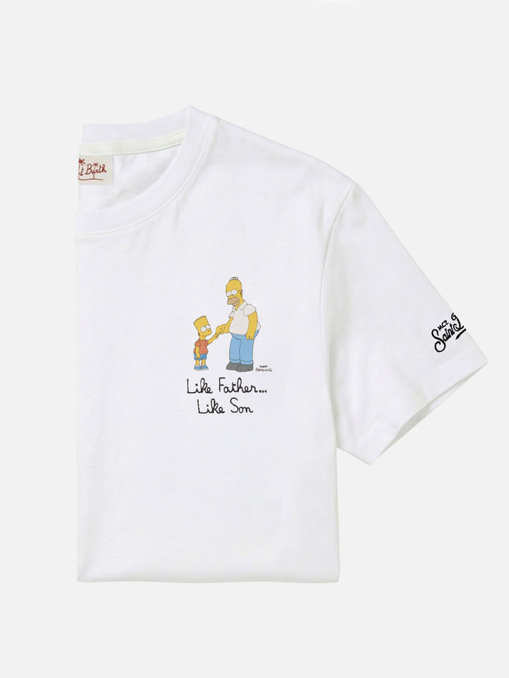 Weißes Portofino T-Shirt mit Like Father Like Son-Stickerei | Special Edition 