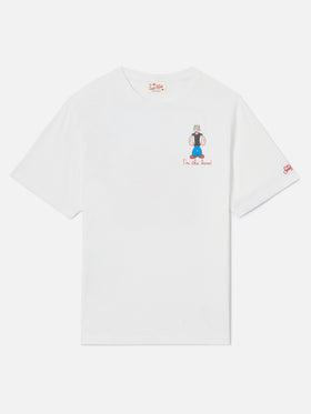 T-shirt Portofino bianca con ricamo I'm The Boss | Special Edition