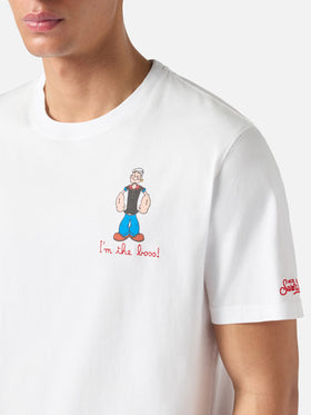 T-shirt Portofino bianca con ricamo I'm The Boss | Special Edition
