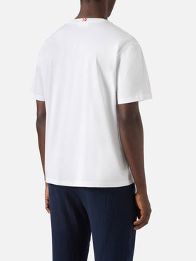 T-shirt Portofino bianca con ricamo Tu Vuò Fà L'americano