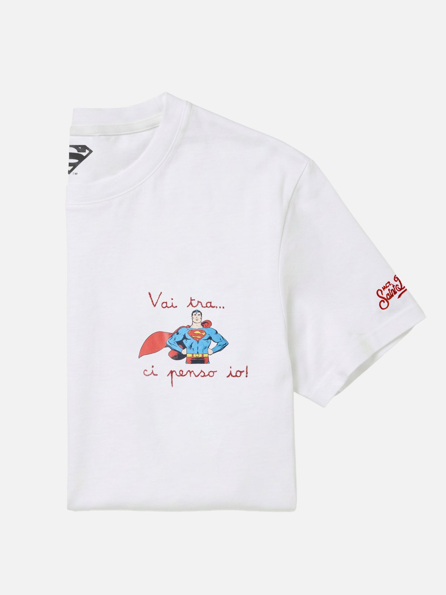 T-shirt Portofino bianca con ricamo Vai Tra Ci Penso Io! | Special Edition
