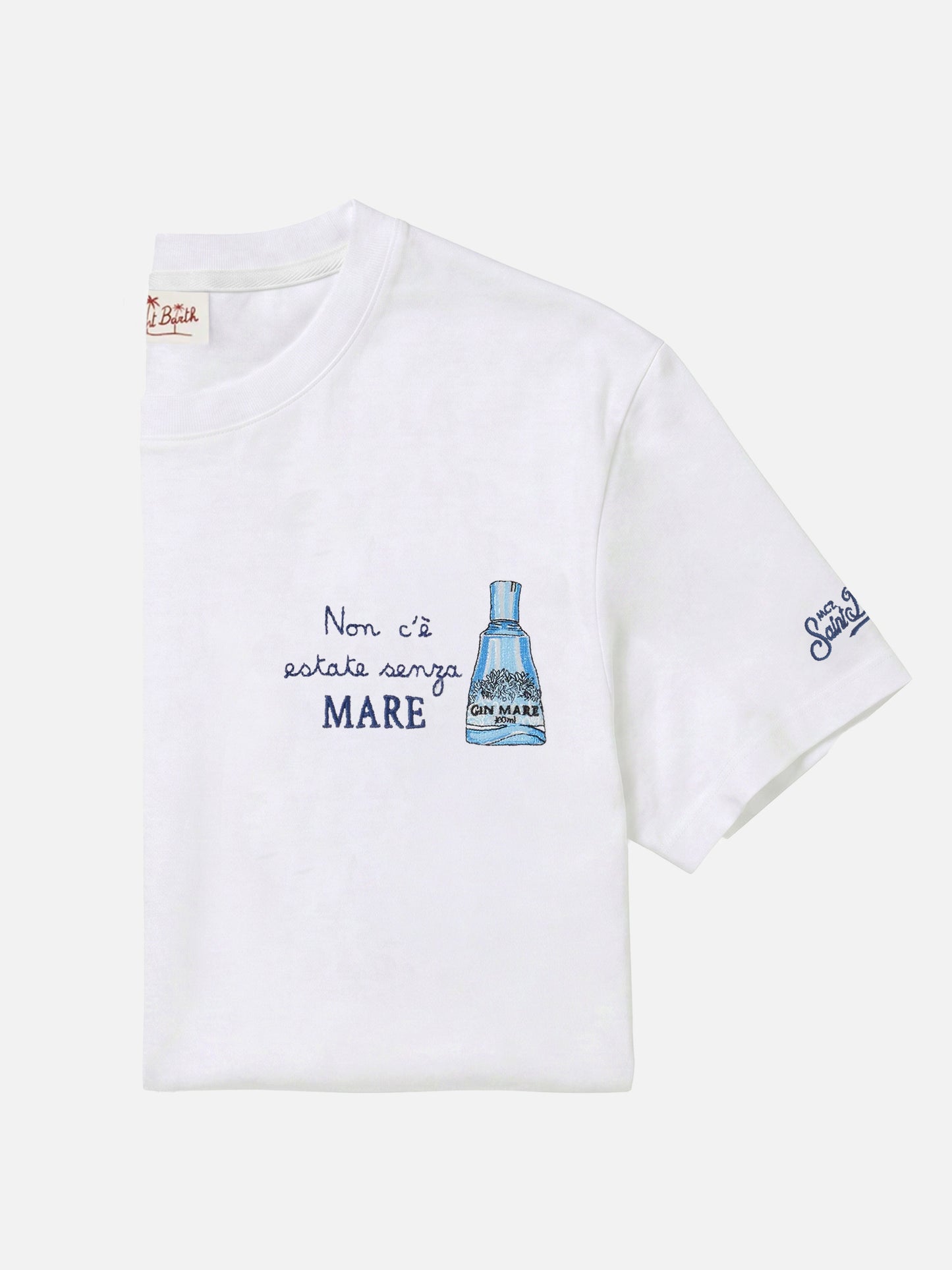 T-shirt Portofino bianca con ricamo Non C'è Estate Senza Mare | Special Edition