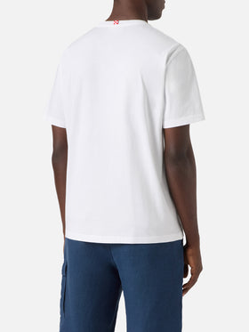 White Portofino T-shirt with Born Free embroidery | Special Edition