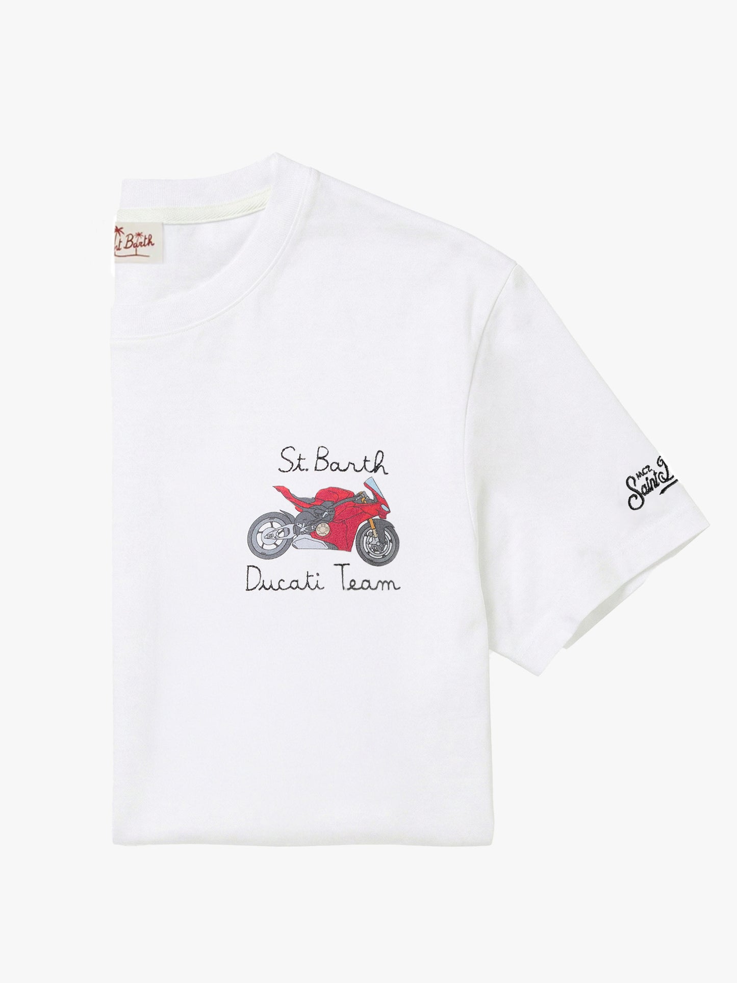 White Portofino T-shirt with Ducati Team embroidery | Special Edition