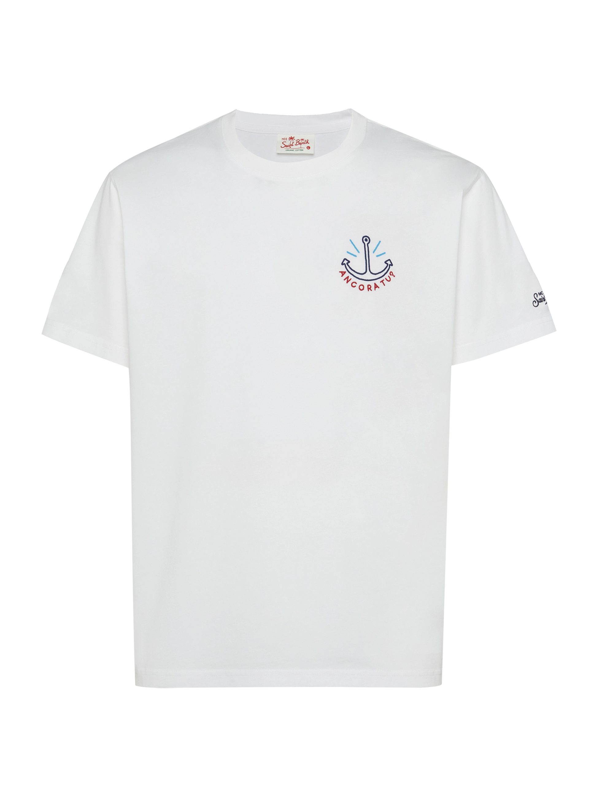 Classic fit cotton jersey t-shirt Portofino with Ancora tu embroidery | INSULTI LUMINOSI SPECIAL EDITION - MC2 Saint Barth