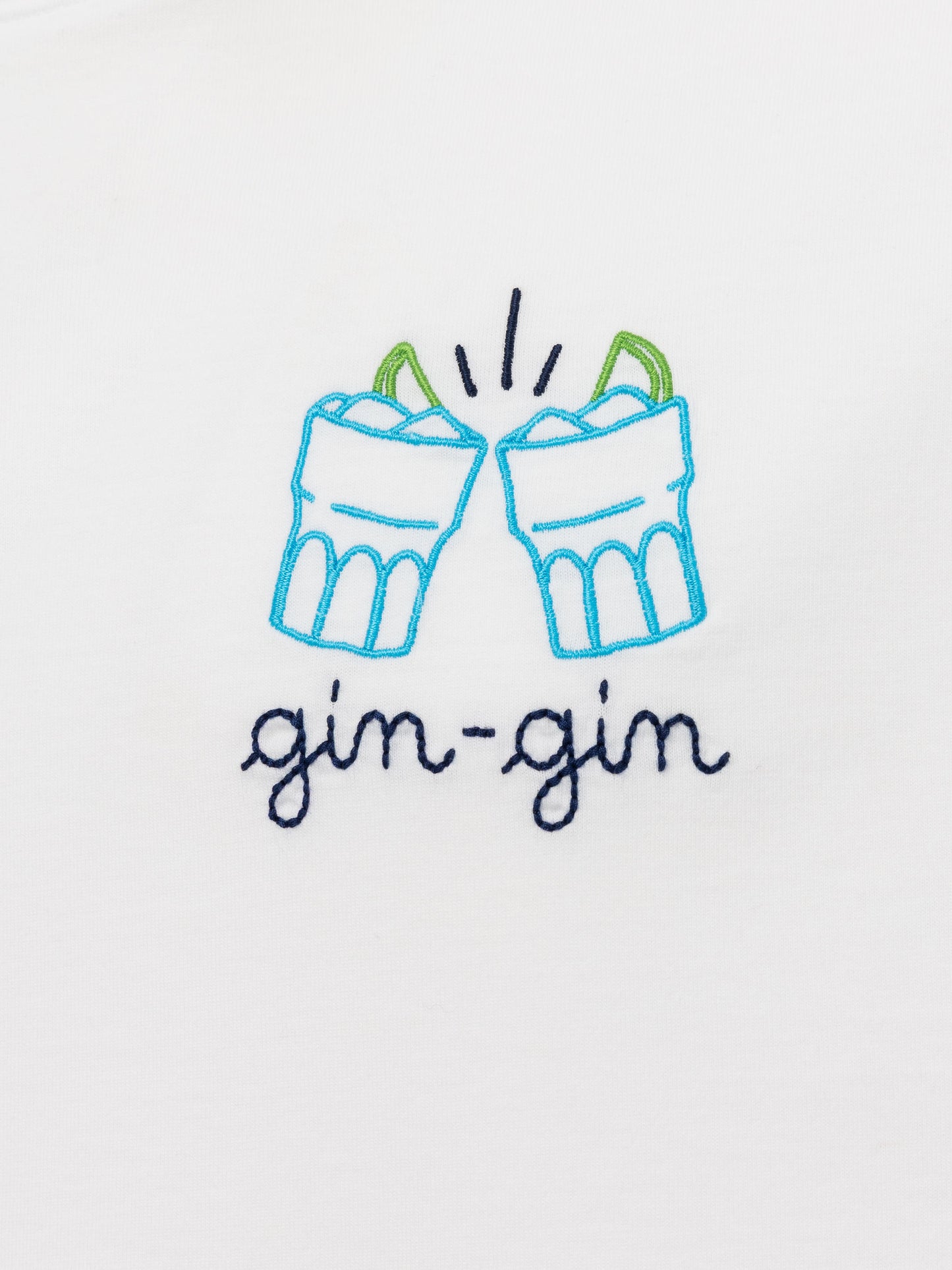 Classic fit cotton jersey t-shirt Portofino with Gin Gin embroidery | INSULTI LUMINOSI SPECIAL EDITION - MC2 Saint Barth