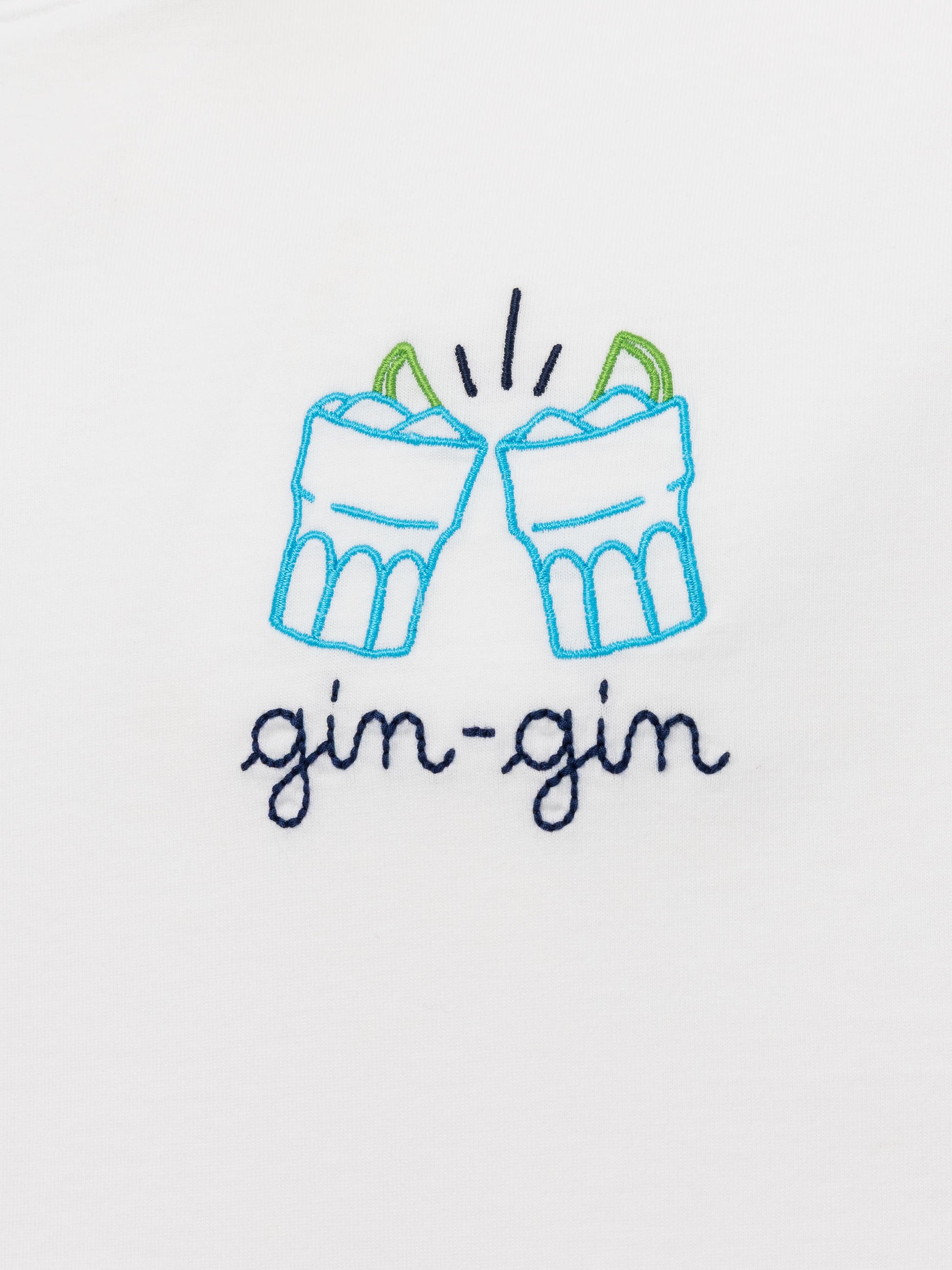 Classic fit cotton jersey t-shirt Portofino with Gin Gin embroidery | INSULTI LUMINOSI SPECIAL EDITION - MC2 Saint Barth