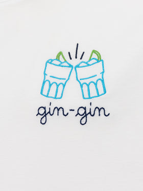 Classic fit cotton jersey t-shirt Portofino with Gin Gin embroidery | INSULTI LUMINOSI SPECIAL EDITION - MC2 Saint Barth