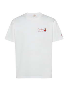 Classic fit cotton jersey t-shirt Portofino with Famolo strano embroidery |INSULTI LUMINOSI SPECIAL EDITION - MC2 Saint Barth