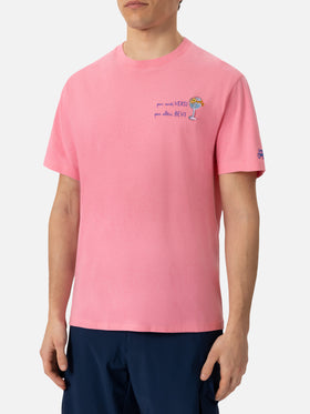 Classic fit cotton jersey t-shirt Portofino with Per certi Versi, per altri Bevi embroidery - MC2 Saint Barth
