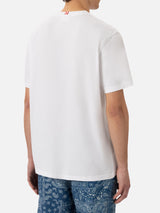 Classic fit cotton jersey t-shirt Portofino with Forte Marmino embroidery