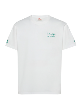 Classic fit cotton jersey t-shirt Portofino with Se ti piglio ti tronco! embroidery |SAPORE DI MARE SPECIAL EDITION - MC2 Saint Barth