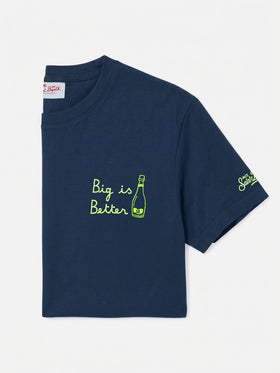 T-shirt Portofino cotone blu navy ricamo Big is Better