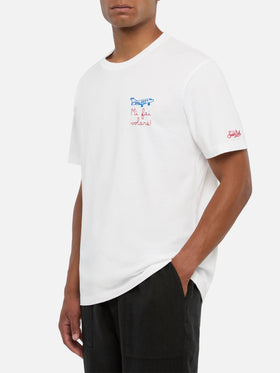 Classic fit cotton jersey t-shirt Portofino with Volare embroidery