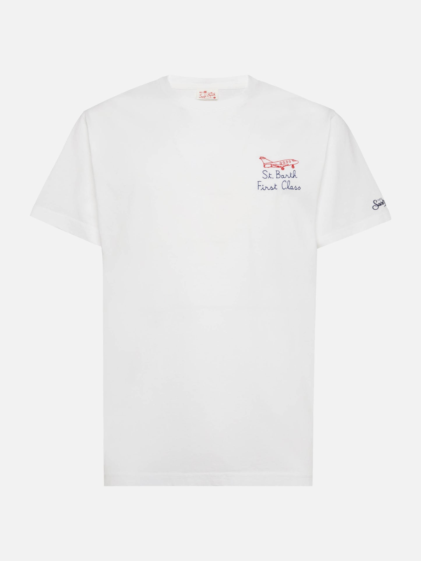 Classic fit cotton jersey t-shirt Portofino with First Class embroidery