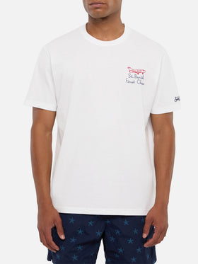 Classic fit cotton jersey t-shirt Portofino with First Class embroidery