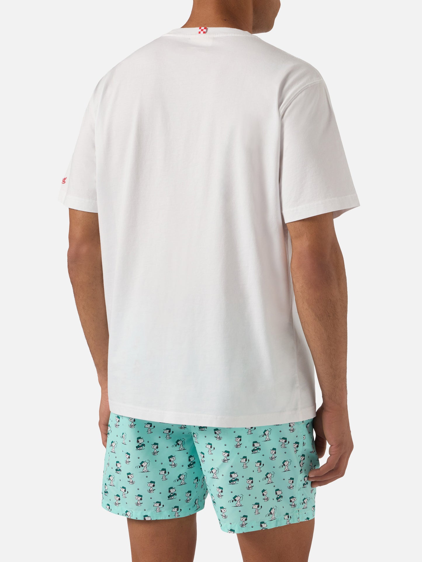 T-shirt Portofino bianca con ricamo Snoopy Family Affair | Special Edition