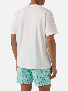 T-shirt Portofino bianca con ricamo Snoopy Family Affair | Special Edition