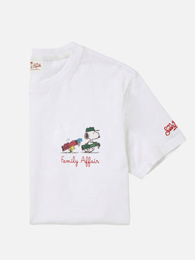 White Portofino T-shirt with Snoopy Family Affair embroidery | Special Edition