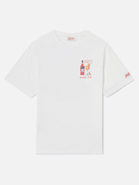 T-shirt Portofino bianca con ricamo Spritz Social Club | Special Edition