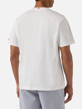 T-shirt Portofino bianca con ricamo Spritz Social Club | Special Edition
