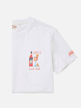 T-shirt Portofino bianca con ricamo Spritz Social Club | Special Edition