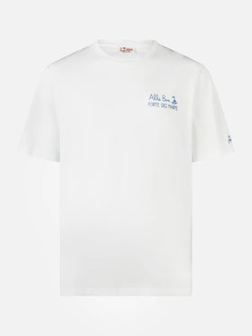 Herren-T-Shirt aus Baumwolljersey im klassischen Schnitt Portofino mit Vado a Forte-Aufdruck | ALLE BOE SPECIAL EDITION