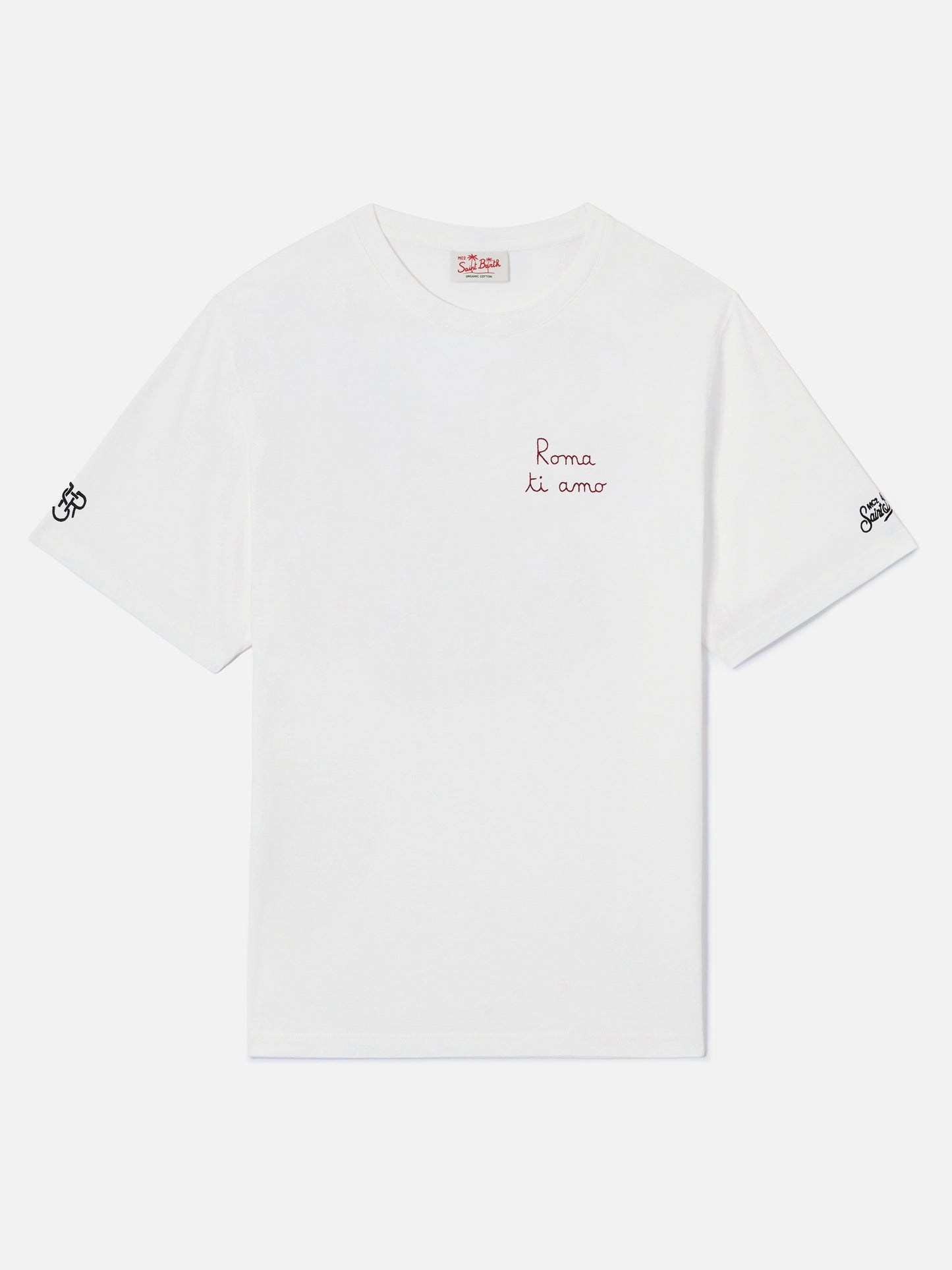 T-shirt Portofino bianca con ricamo Roma ti amo | AS ROMA SPECIAL EDITION