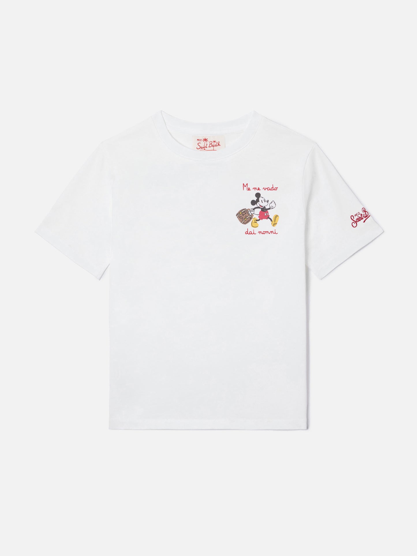 T-shirt Portofino Jr con ricamo Me Ne Vado Dai Nonni | Special Edition