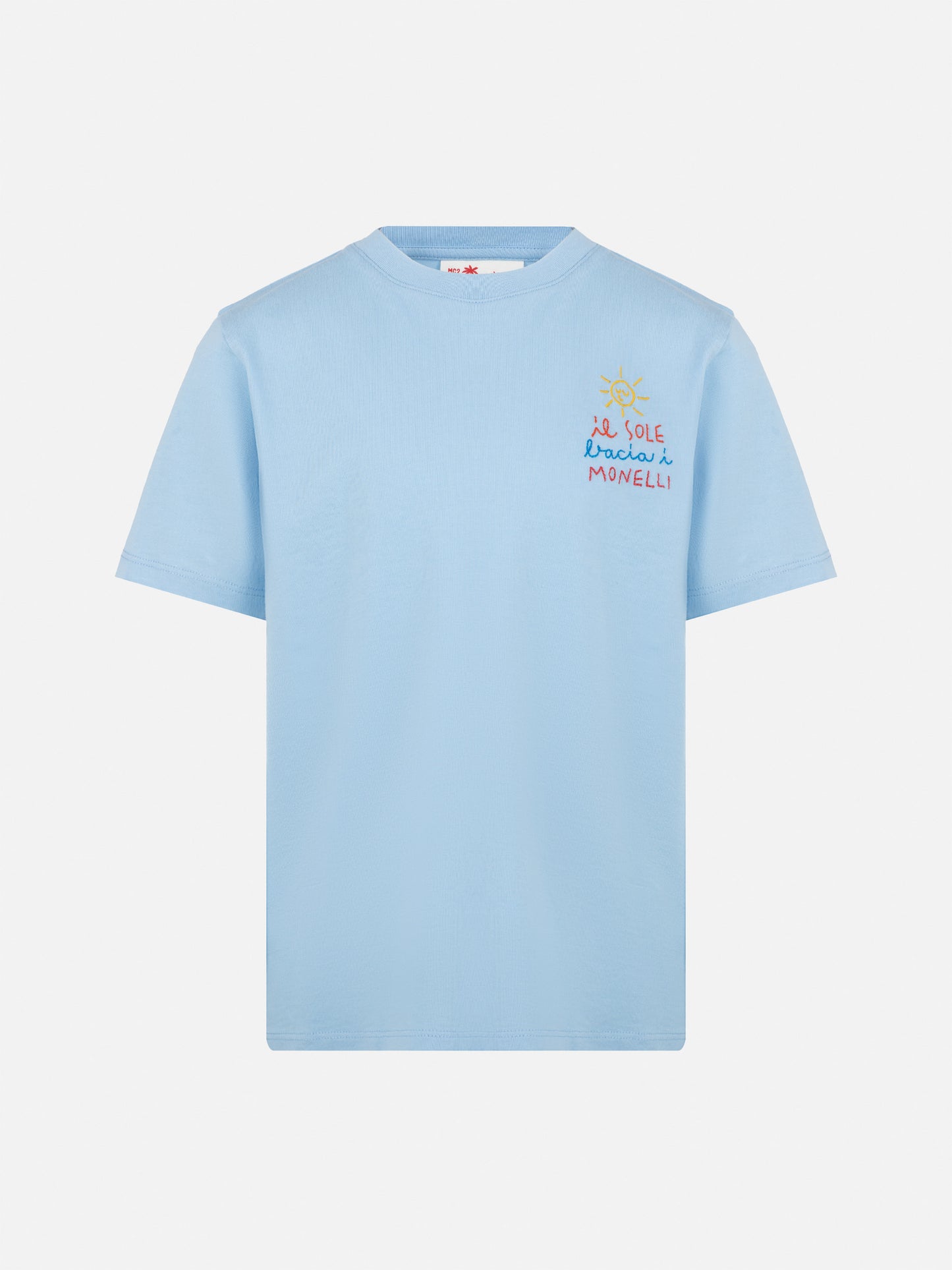 Portofino Jr cotton jersey t-shirt with Il Sole bacia i Monelli embroidery | INSULTI LUMINOSI SPECIAL EDITION - MC2 Saint Barth
